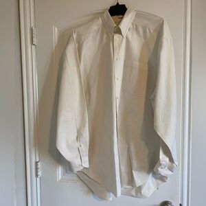 Vintage Nordstrom Norsport Winter White Long Sleeve Button Up Casual Shirt